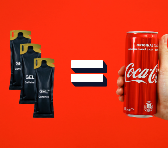 A can of cola mid-race is the same as three gels for caffeine content. 